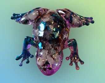 Handmade Rose Quartz /  amethyst / amphibian/ Frog / octopus/ lizard/ koi fish Gemstone / custom / dragon / gift/ Lizard Animal Figueres