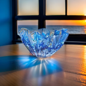 Beach Sea Glass Resin Bowl / Blue ocean Seaglass /Beach Decor /Decorative Seaglass Bowl /Home décor /wedding gift couple unique/ handmade