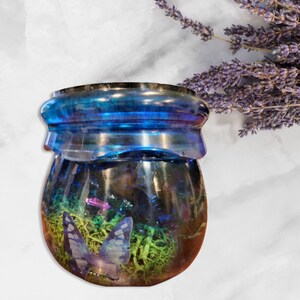 RESIN storage Jar with screw on lid, Epoxied jar with lid. Stash jar. Jewelry jar, trinket jar