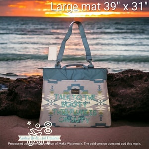 Working Service Dog training place or "settle" mat tote bag gear carry bag. Custom made