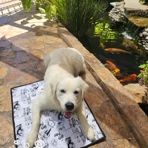 Working Service Dog hand quilted training place or "settle"  mat bed Harry Potter Custom made
