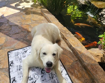 Working Service Dog hand quilted training place or "settle"  mat bed Harry Potter Custom made