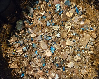 Custom Mix Gold glass chips with mother of pearl turquoise stone for epoxy resin crafts art diy projects jewelry making home decoration art