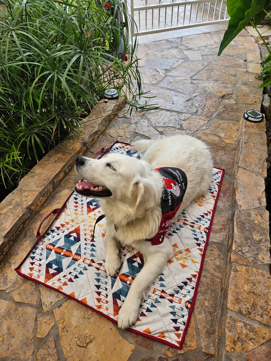 Service Dog Training Place or settle Mat Folds Into a Zippered Tote Bag Service Dog Gear Dog