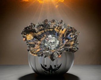 Resin Bowl/Vase. Resin sculpture, Glass bowl ,  Art Handmade ART Glass Skull Halloween art