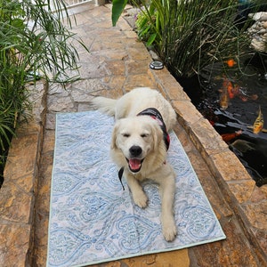 Working Service dog or travel companion Dog quilted place training mat or settle  mat bed Custom made travel dog bed,crate mat, puppy mat