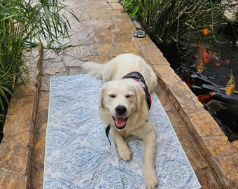 Working Service dog or travel companion Dog quilted place training mat or settle  mat bed Custom made travel dog bed,crate mat, puppy mat