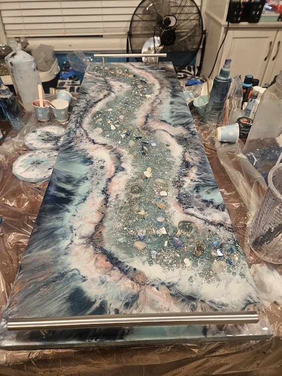 Luxury Geode Resin Dessert board, 3 feet extra large Shimmering Wedding Decor