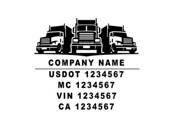 US DOT Aufkleber, Trucking Company Aufkleber - mehrere Farben und Größen - Vinyl Aufkleber, Trucking Company, MC Nummer Aufkleber, Business Aufkleber