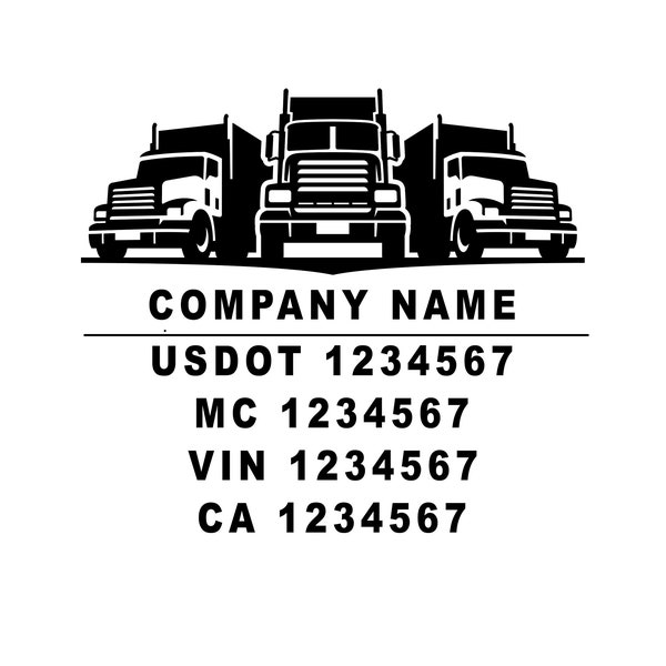 US DOT Decal, Trucking Company Decal - Multiple Colors and Sizes - Vinyl Decal, Trucking Company, MC Number Decal, Business Decal