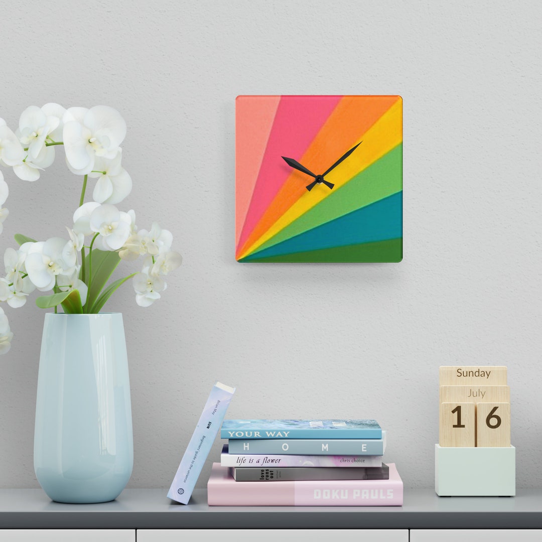 Colorful Wall Clock Wall Clock Unique Fun Wall Clock Kids Wall Clock