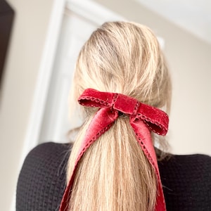 Vintage Inspired Hair Bow – Handmade Cottagecore Ribbon Clip (Holiday or Everyday Accessory)