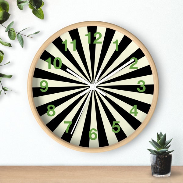 Fun Colorful Wall Clock - Colorful Classroom Clock - Cool Wall Clock - Classroom Clock - Funky Wall Clock