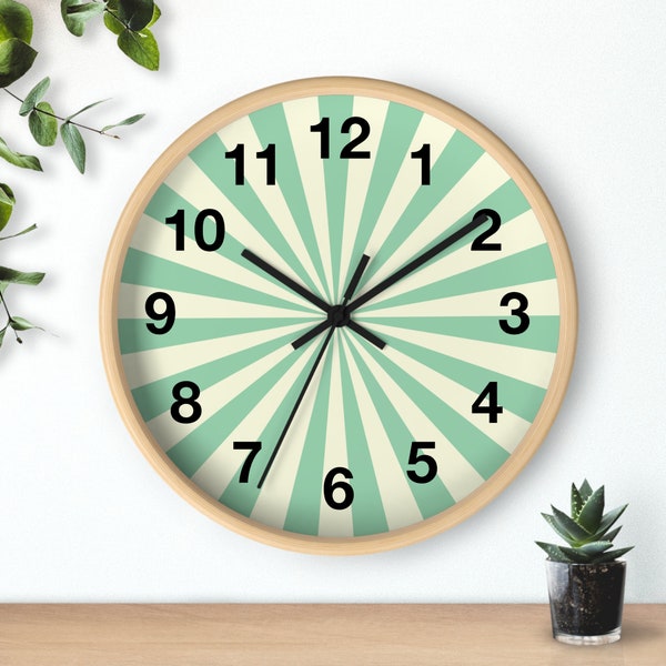 Fun Colorful Wall Clock - Colorful Classroom Clock - Cool Wall Clock - Classroom Clock - Funky Wall Clock