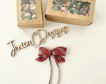12 Handmade Mini Bows with Satin Ties | Napkin Ties for Table Setting | Napkin Rings | Vintage-Inspired Rustic Touch | Event Decor | Wedding