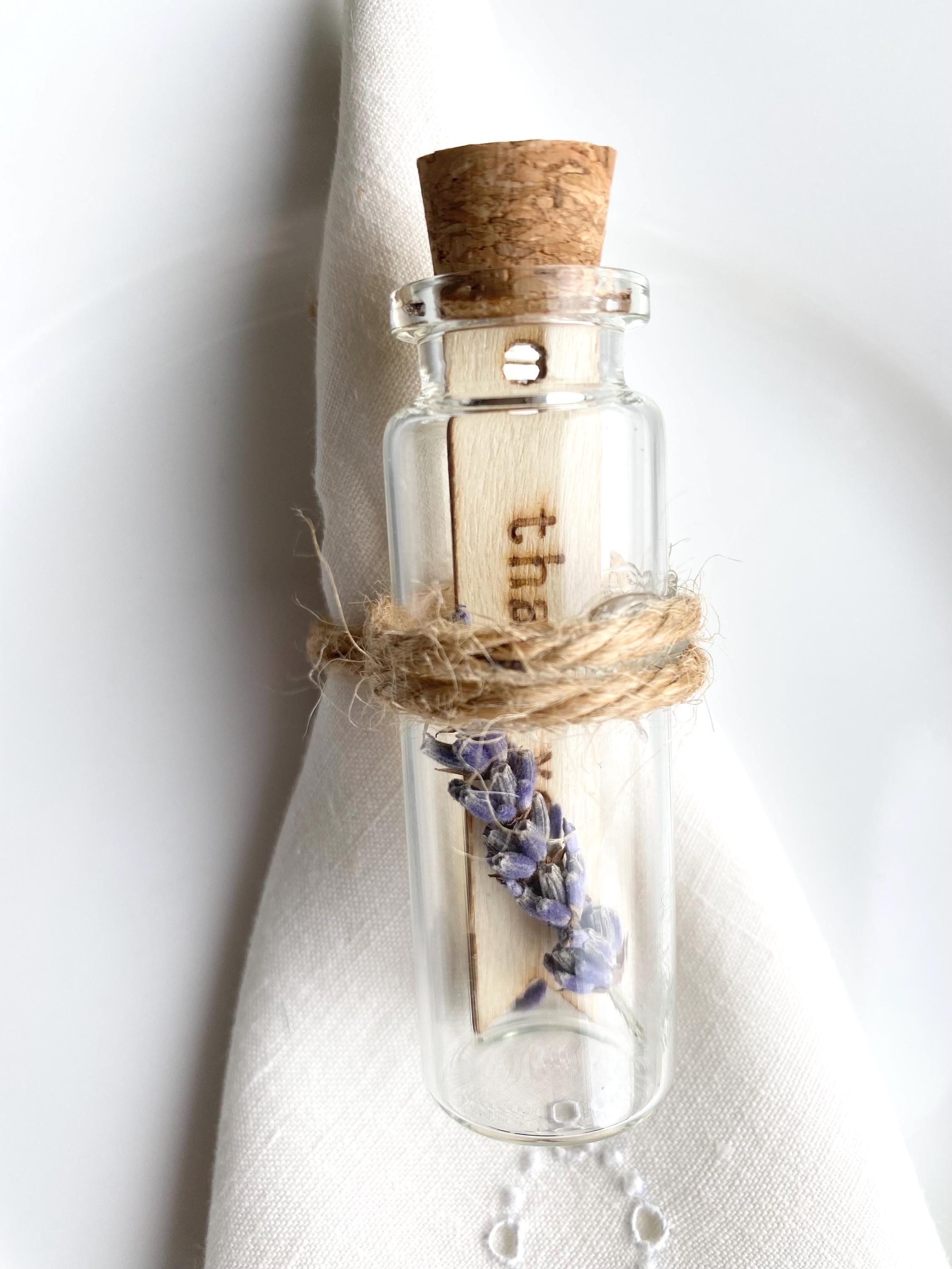 4 Rustic Glass Bottle Wedding Favors, Table Napkin Rings – Wedding Table Décor & Party Gifts, Eucalyptus Napkin Rings, table decor