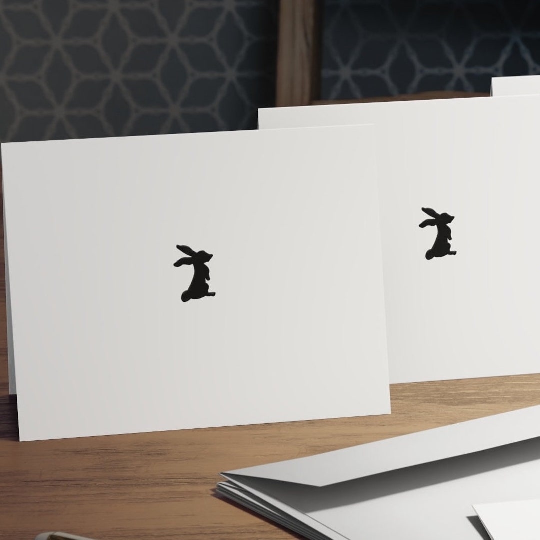 Handmade Rabbit Greeting Cards Set Blank Natureinspired Etsy