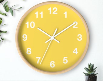 Vibrant Custom Wall Clock - Personalize the Colors for Hand, Base & Number - Unique Colorful Timepiece, and Eye-catching Home Decor