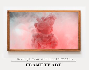 Samsung Frame TV Art, Abstract, Pink, Ink in Water, Digital Download