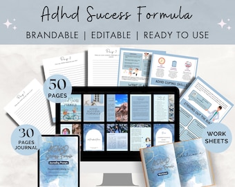 Done For You, ADHD Success Ebook Bundle for Coaches & Therapists, Content for ADHD Coach, Life Coach, Wellness Coach, ADHD therapist