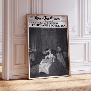 Magazine Cover Poster, New York News Trendy Headline, Headline Print, Trendy print, Coquette Wall Art, Vintage Photography Print, DIGITAL