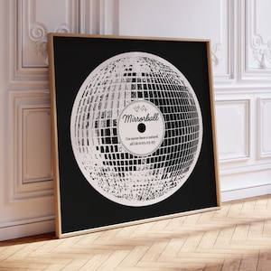 Taylor Mirrorball Print, Alles wat ik doe is proberen, Trendy Wall Art, Preppy Bar Cart Poster, Retro Dorm Room, Music Album Print, Swiftie Gift, DIGITAL