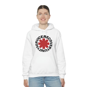 Recovery, Unity, Service - Red Hot Chili Peppers (Alcoholics Anonymous - Narcotics Anonymous) Hooded Sweatshirt