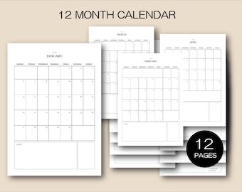Calendário 2025 | Calendário | 2025 | A4 | PDF | Imprimível | Planejador | Rastreador