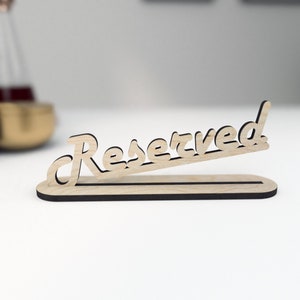 Tafelbord gereserveerd, bord bruiloft gereserveerd, bord gereserveerd, lasergesneden hout, lasergesneden bestanden, verschillende ontwerpen, 5 mm, 6 mm, digitaal product