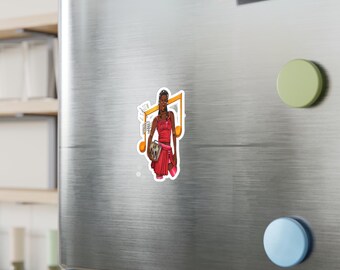 Black Girl Music Lovers, Stickers for Laptops, Water Bottles, Gift for Teens, Fashionable Wall Decor