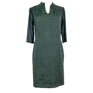 Vintage 1970s Black Shift Dress Cocktail Party Dress Size Small