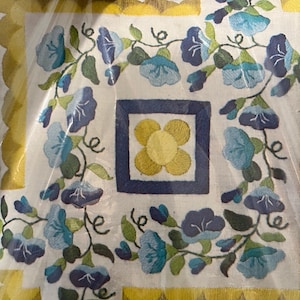 Vintage Paragon Needle Craft Crewel Embrodiery Pillow Kit Featuring Floral Design
