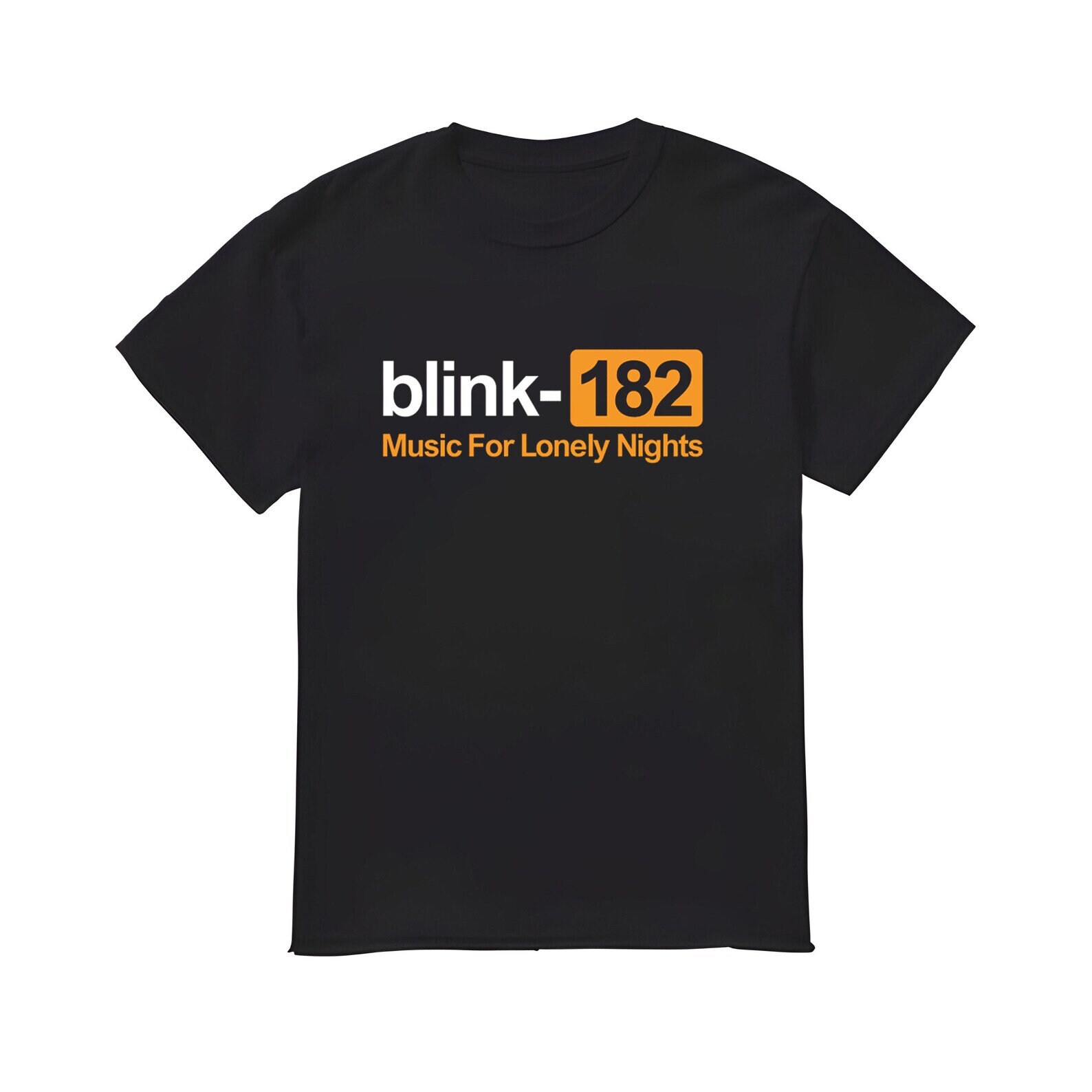 Blink-182 Lonely Nights Hombre Camiseta Negro XL 100% Algodón Regular