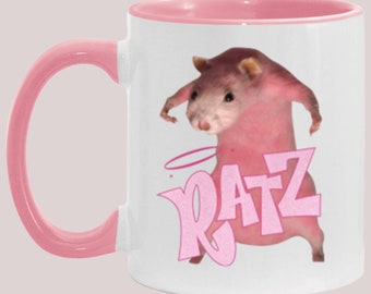 Funny Rat Ratz Mouse Rat Funny Meme RATZ Gift for Pet Owner I love Mice Ratatouille Movie Accent Coffee Mug, 11oz