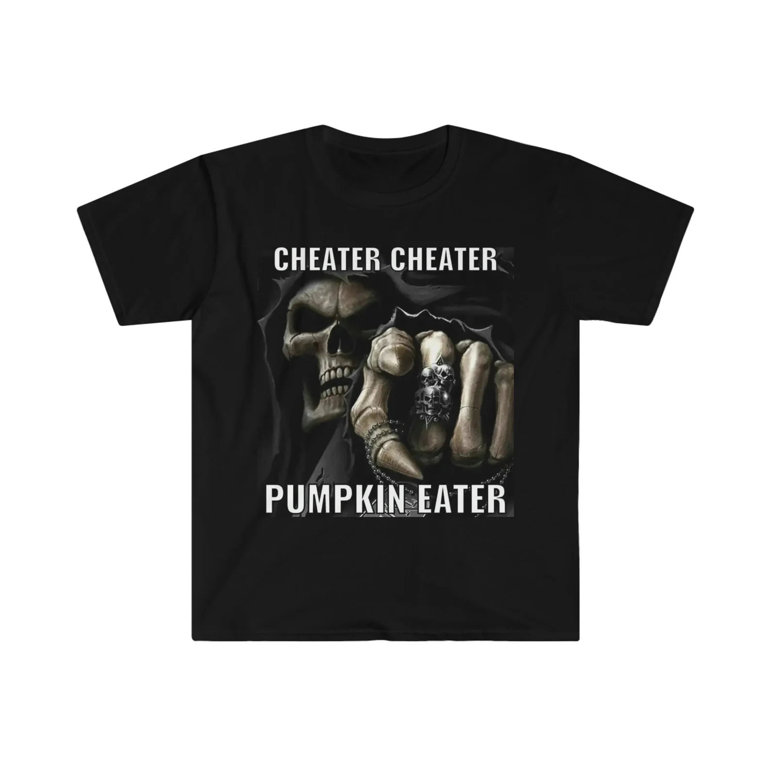 Cheater Cheater Pumpkin Eater Evil Skeleton shirt