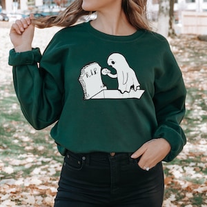 Grave Ghost sweatshirt, Halloween Grave, Halloween Ghost, Paranormal Grave, Paranormal Sweatshirt, Halloween Gift, Ghost Sweatshirt, Spooky