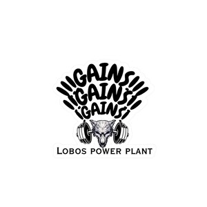 Gains Sticker: Wolf Lifting Decal - Gym Motivation