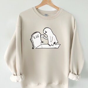 Spooky Grave Ghost Sweatshirt - Halloween Paranormal Gift