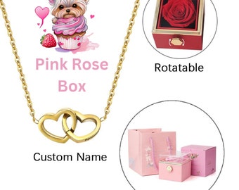 Timeless Elegance: Eternal Rose Box with Custom Name  Engraved Necklace and Real Rose – Anniversaries/Friendship/Valentines/Sister/Mom