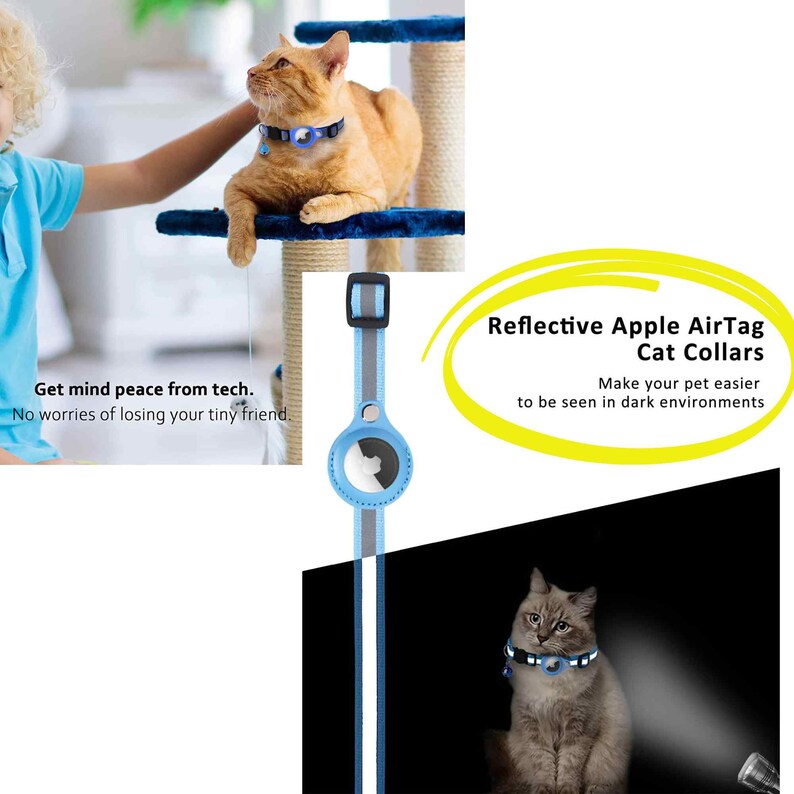 Antilost Pet Cat Collar for the Apple AirTag Protective Etsy