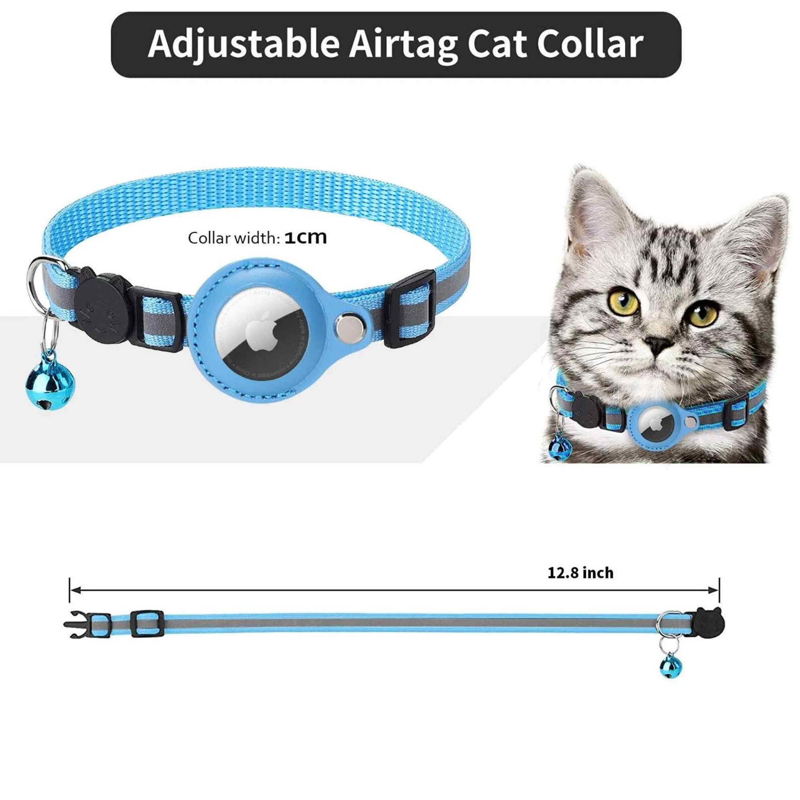 Antilost Pet Cat Collar for the Apple AirTag Protective Etsy