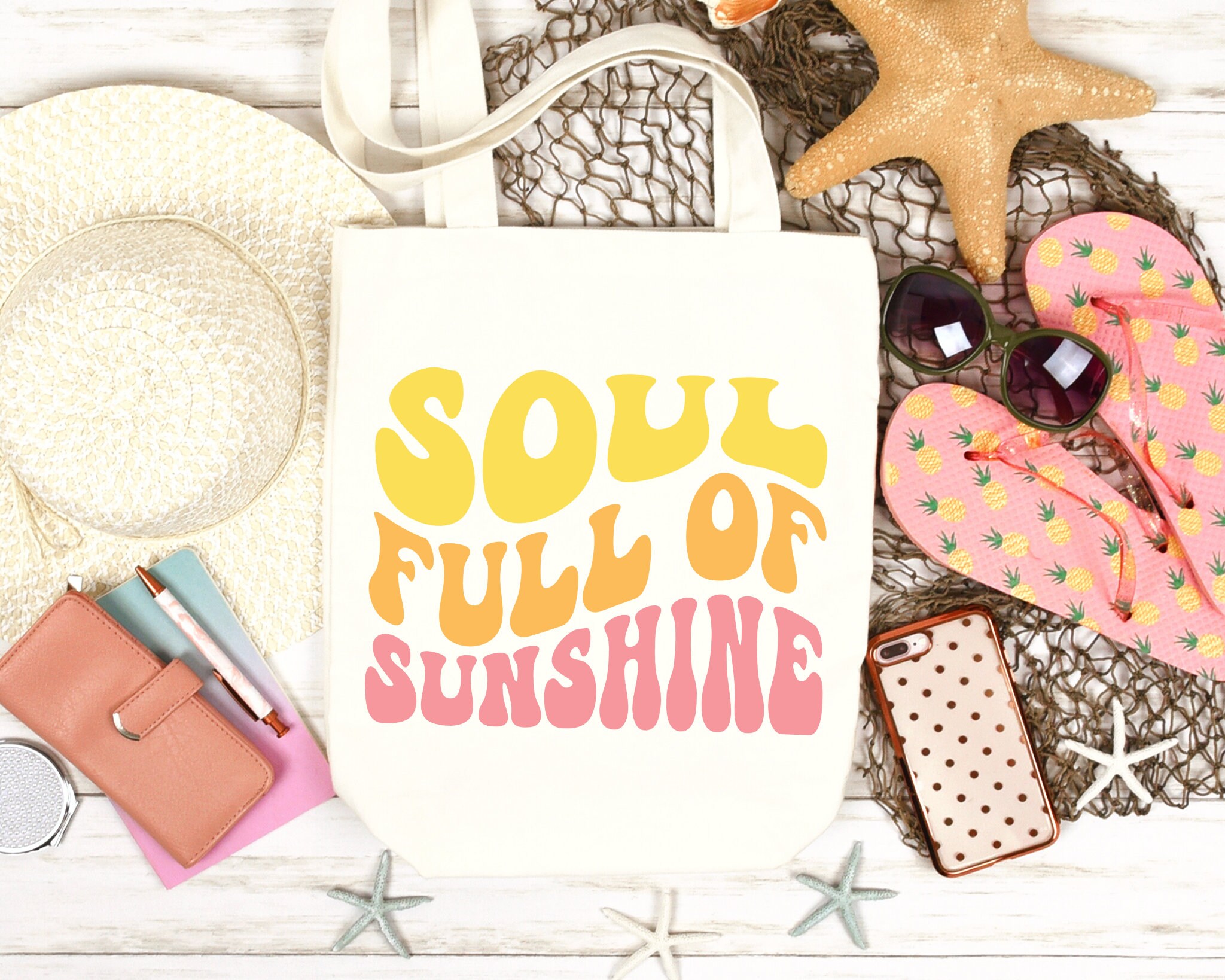 Soul Full of Sunshine SVG PNG, Retro Summer Digital Design, Groovy ...