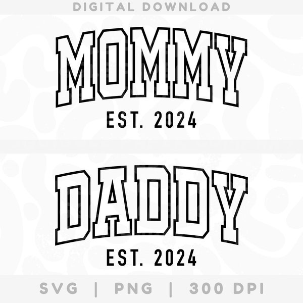 Mom Est 2024 Png Etsy Canada