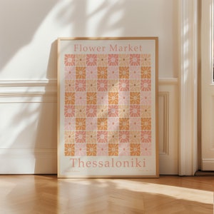 Flower Market Print, Botanical Wall Art, Floral Decor Poster, Trendy Floral Poster, Colorful Art Print, Flower Market Digital Download FM10