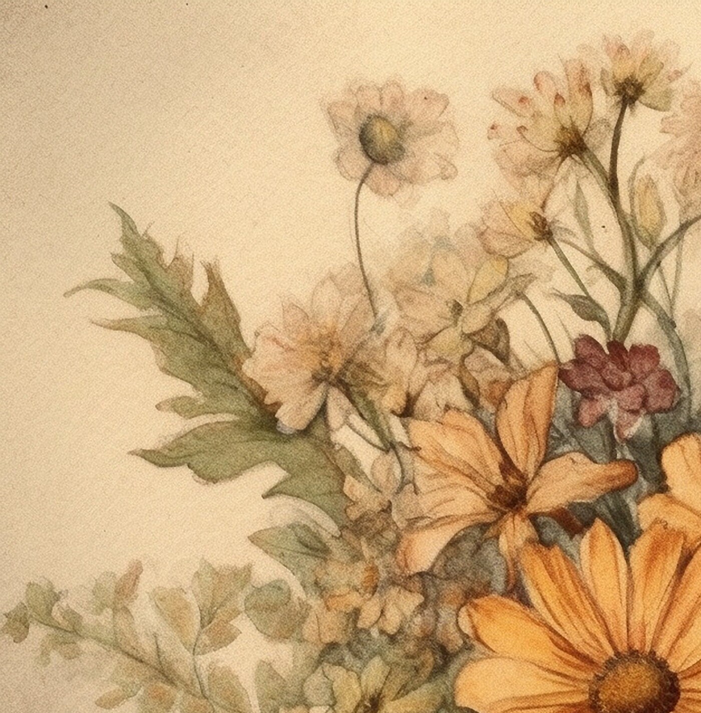 Antique Flower Art Print Printable Vintage Flower Art Downloadable ...