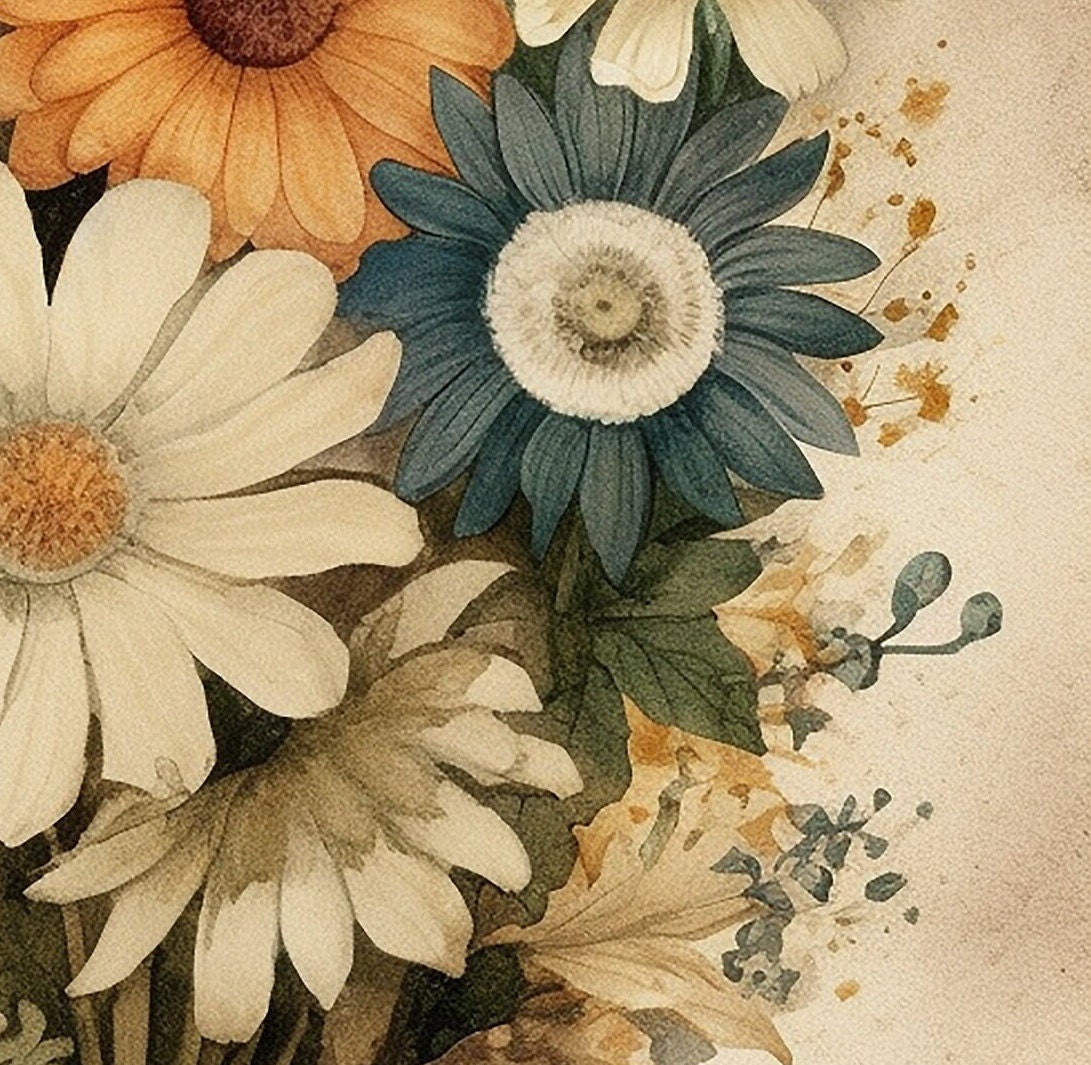 Vintage Flower Art Print Printable Antique Wildflower Print ...