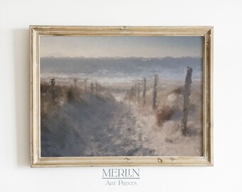 Neutraler Strand Malerei Druck, Küsten Dekor, druckbare Ozean Wand Kunst #146