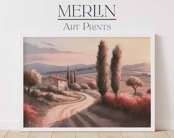 Italian Landscape Oil Painting Digital Download Printable Vintage Wall Art Print #29