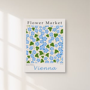 Flower Market Print, Botanical Wall Art, Floral Decor Poster, Trendy Floral Poster, Colorful Art Print, Flower Market Digital Download FM23