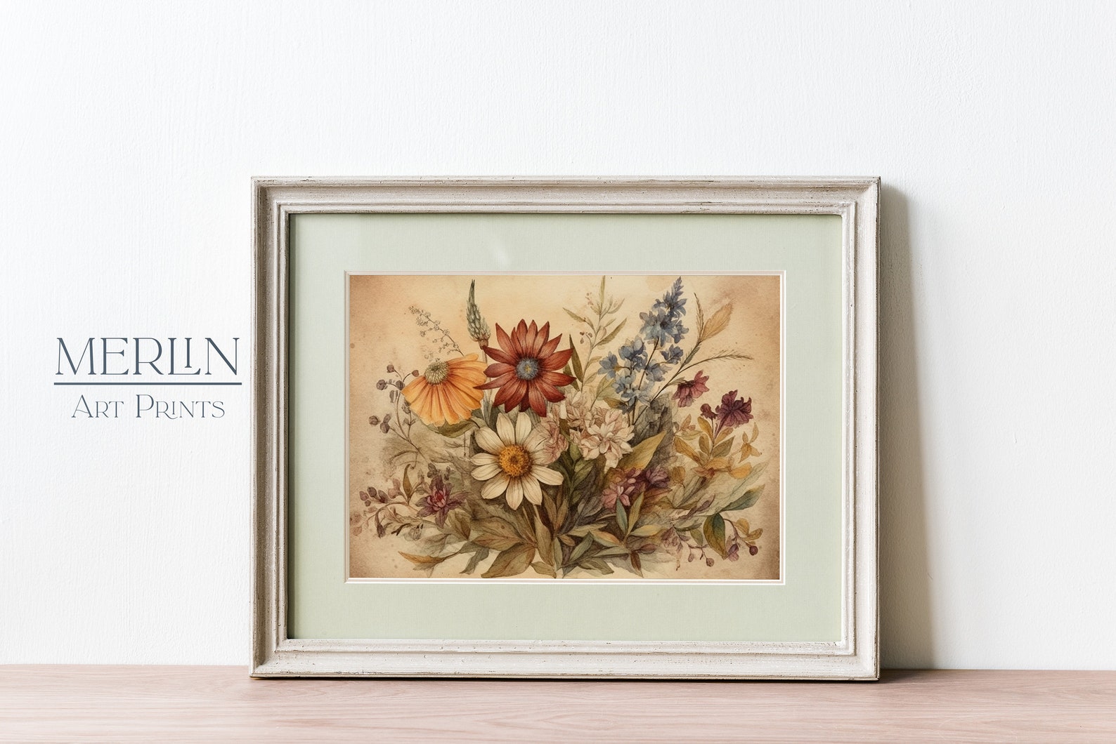 Vintage Flower Art Print Printable Antique Wildflower Print ...